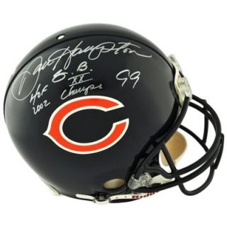 Dan Hampton Chicago Bears Autographed Pro Line Riddell Authentic Helmet with HOF 02/SB XX Champs Inscription