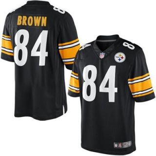 Nike Antonio Brown Pittsburgh Steelers Limited Jersey   Black