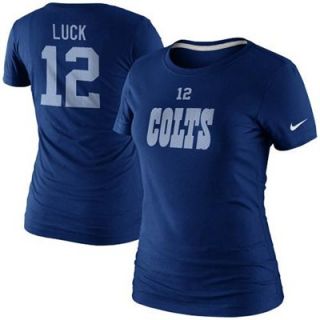 Nike Andrew Luck Indianapolis Colts Ladies Player Name and Number T Shirt   Royal Blue