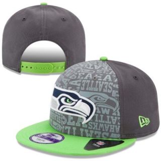 Youth New Era Graphite Seattle Seahawks 2014 NFL Draft 9FIFTY Snapback Hat