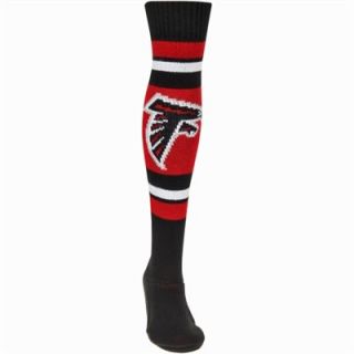 Atlanta Falcons Ladies Knit Knee Slipper Socks   Black/Red