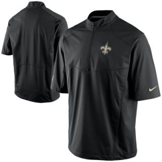 Mens Nike Black New Orleans Saints Quarter Zip Hot Jacket