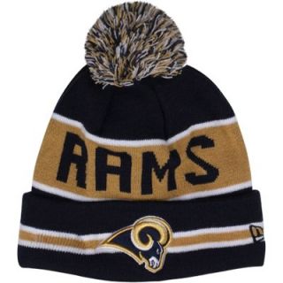 New Era St. Louis Rams The Coach Cuffed Knit Beanie with Pom   Navy Blue/Gold
