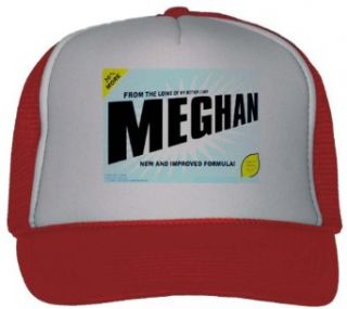FROM THE LOINS OF MY MOTHER COMES MEGHAN Adult Mesh Back Trucker Cap / Hat RED Clothing