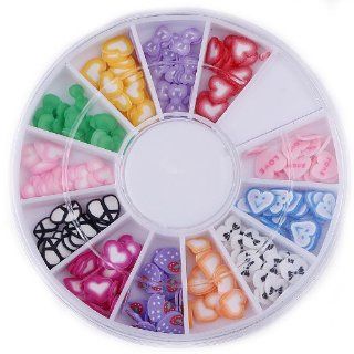 Gem 12 Colors 5*4mm Polymer Clay Heart Nail Glitter Decoration Wheels of Premium Manicure Nail Art Decorations in Many Different Colors  Nail Art Equipment  Beauty