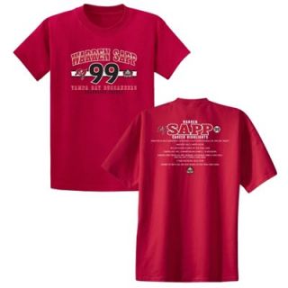 Warren Sapp Tampa Bay Buccaneers NFL Hall of Fame Class of 2013 T Shirt   Red