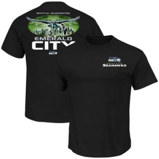 Seattle Seahawks Emerald City T Shirt   Black