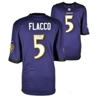Joe Flacco Baltimore Ravens Autographed Nike Game Replica Purple Jersey