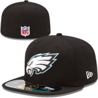 New Era Philadelphia Eagles On Field Player Sideline Performance 59FIFTY Fitted Hat   Black