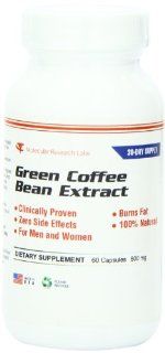 Green Coffee Bean Extract, 800 mg Per Serving, 60 Capsules Per Bottle (Contains Some Chlorogenic Acid). 100% Pure All Natural Weight Loss Formula. Full 30 Day Supply. Max Green Coffee Per Serving. 400 mg Per Capsule. Health & Personal Care