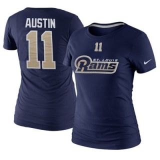 Nike Tavon Austin St. Louis Rams Womens Name and Number Slim Fit T Shirt   Navy Blue