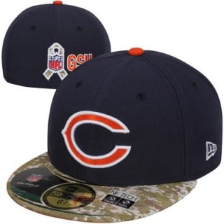 New Era Chicago Bears Youth Salute to Service 59FIFTY Fitted Hat   Navy Blue