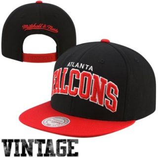 Mitchell & Ness Atlanta Falcons Classic Arch Snapback Adjustable Hat   Black/Red