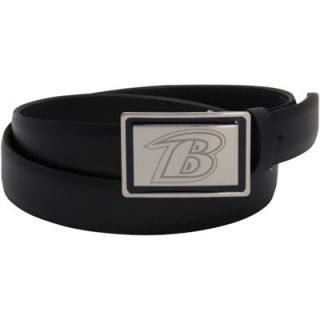 Baltimore Ravens Engraved Buckle Leather Belt   Black