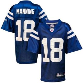 Reebok NFL Equipment Indianapolis Colts #18 Peyton Manning Royal Blue Preschool Replica Football Jersey