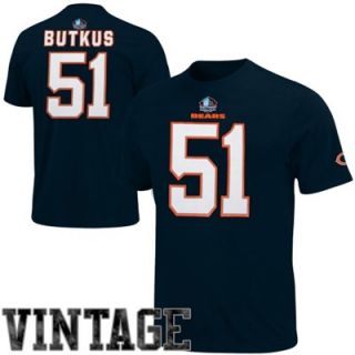 Dick Butkus Chicago Bears Hall of Fame Eligible Receiver T Shirt   Navy Blue