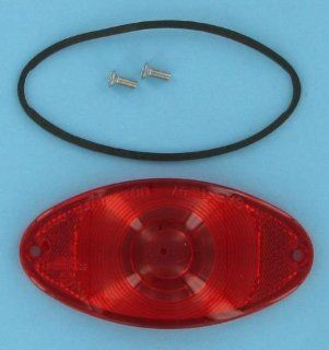 Drag Specialties Ultra Thin Cat Eye Lens   Red 160664 Automotive