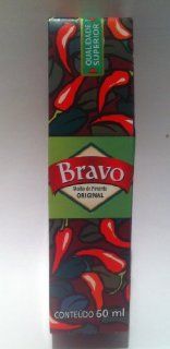 Bravo Molho De Pimenta Original (Chili Sauce) Single Bottle 2oz   Product of Brazil  Hot Sauces  Grocery & Gourmet Food