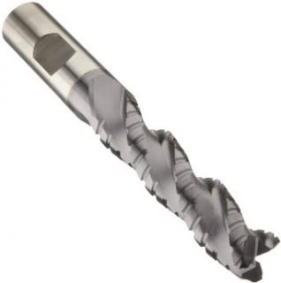 Niagara Cutter RFM442 Cobalt Steel End Mill, Truncated Rougher Finisher For Aluminum, TiAlN Coated, 3 Flutes, Chamfer End, 2" Cutting Length, 1/2" Cutting Diameter Square Nose End Mills