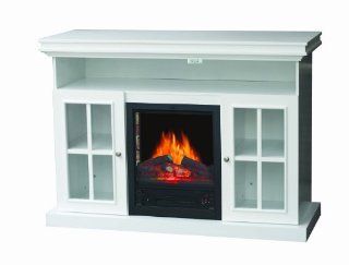 Shop Stonegate FP070310WH Media Console Electric Fireplace With 3D Flame Effect at the  Home Dcor Store