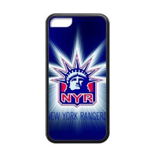 Laser printing effect customize phone cover for iPhone 5C NHL New York Ranger Logo 01 Cell Phones & Accessories