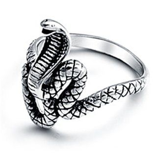 316L Stainless Steel Ring Snake (King Cobra) Inspired Design Jewelry