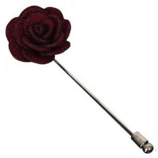 Ontrends Unique Handmade Rose Boutonniere Eight Color (Wine) Clothing