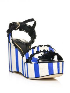 Stripe wedge sandals  Dolce & Gabbana