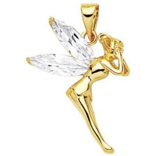 So Chic Jewels   18K Gold Plated Clear Cubic Zirconia Fairy Firefly Pendant So Chic Jewels Jewelry