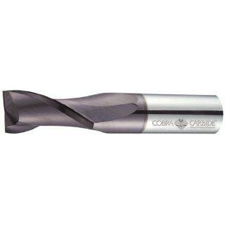 Cobra Carbide 24000 Micro Grain Solid Carbide Regular Length General End Mill, Uncoated (Bright) Finish, 2 Flute, 30 Degrees Helix, Square End, 4mm Cutting Length, 1.0mm Cutting Diameter, 38mm Length (Pack of 1) Square Nose End Mills Industrial & Sci