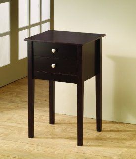 Cappuccino Accent Table with 2 Drawers by Coaster  