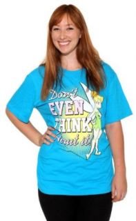 Disney Tinkerbell Don't Even Think About It Glitter Plus Size T Shirt (1X) Clothing