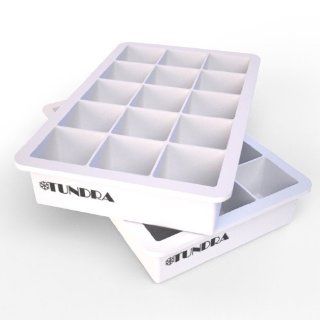 TUNDRA Silicone Ice Cube Trays   the Best BPA Free Square Shaped Cubes on the Market   Small Enough to Fit in Your Cocktail   Luxury Mold Produces a Fun & Unique Cube for Any Occasion   Also Serves As a Dessert Tray or Baby Food Holder   Lifetime Guara