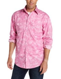 Wrangler Men's Tough Enough To Wear Breast Cancer Awareness Shirt, Pink/White, Large at  Mens Clothing store Button Down Shirts