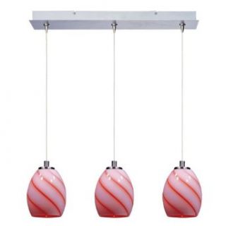 ET2 E94838 109SN 3 Light Adjustable Height Pendant from the Swirl Collection Collection   Bulbs I, Satin Nickel   Ceiling Pendant Fixtures  