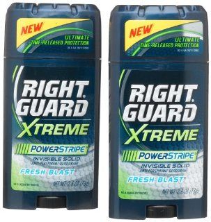 Right Guard Total Defense Powerstripe Anti Perspirant Deodorant, Fresh Blast, 2.6 Ounce Double Packs (Pack of 3) Health & Personal Care