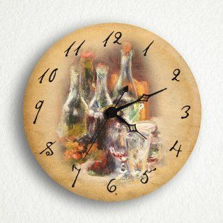 Wine Bottles Themed 6" Silent Wall Clock Handmade the Best Gift for Everyone Fast Ship Worldwide  