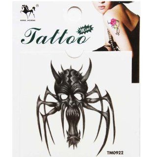 Skull Spider Death Limited Edition Tattoo Stickers Temporary Tattoos (Paste Neck / Shoulder / Chest / Hand /, Etc.) Fashion Models Alternative Avant garde Barcode  Beauty