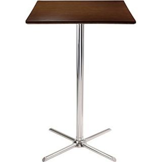 Winsome Kallie 40.35 x 23.62 x 23.62 Wood Square X Base Pub Table, Cappuccino