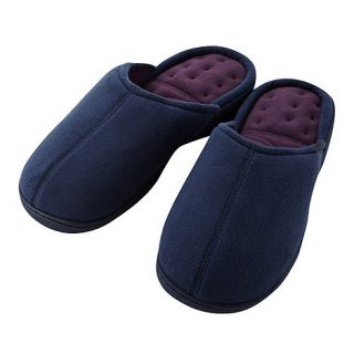 Isotoner Navy pillow step mule slippers