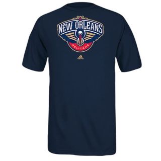 adidas NBA Primary Logo T Shirt   Mens   Basketball   Clothing   New Orleans Pelicans   Navy