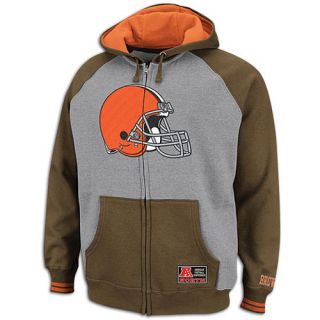 NFL Intimidating Full Zip Hoodie   Mens   Football   Clothing   Cleveland Browns   Brown