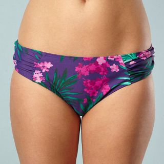 Gorgeous Purple floral ruched bikini bottoms