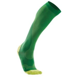 2XU Performance Compression Run Socks   Mens   Running   Accessories   Fern Green/Lime Green