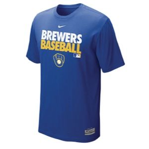 Nike MLB Dri Fit Graphic T Shirt   Mens   Baseball   Clothing   Milwaukee Brewers   Royal