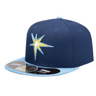 New Era MLB 59Fifty Diamond Era BP Cap   Mens   Baseball   Accessories   Tampa Bay Rays   Navy/Light Blue