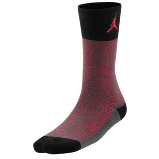 Jordan Elephant Print Crew Socks   Basketball   Accessories   Dark Grey/Black/Fire Red