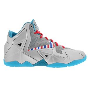 Nike LeBron XI   Boys Grade School   Basketball   Shoes   Metallic Silver/White/Turquoise/Laser Crimson