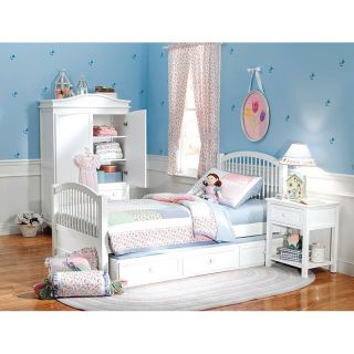 Woodland White Windsor Twin Bed   Storage Beds