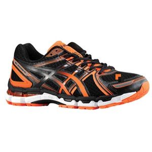 ASICS Gel   Kayano 19   Mens   Running   Shoes   Black/Flash Orange/Onyx